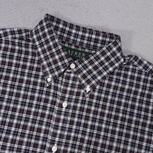Ralph Lauren Dress Shirt Men 16.5-34/35 Classic Blue Green Button Up Long Sleeve